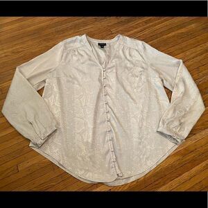 Torrid silver snakeskin pattern button down blouse